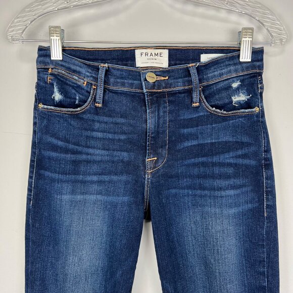 Frame Denim Womens Le High Rivet Ankle Straight Leg Jeans Mano Wash size 25 - Picture 4 of 15